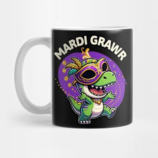 Mardi Grawr T-rex Mug